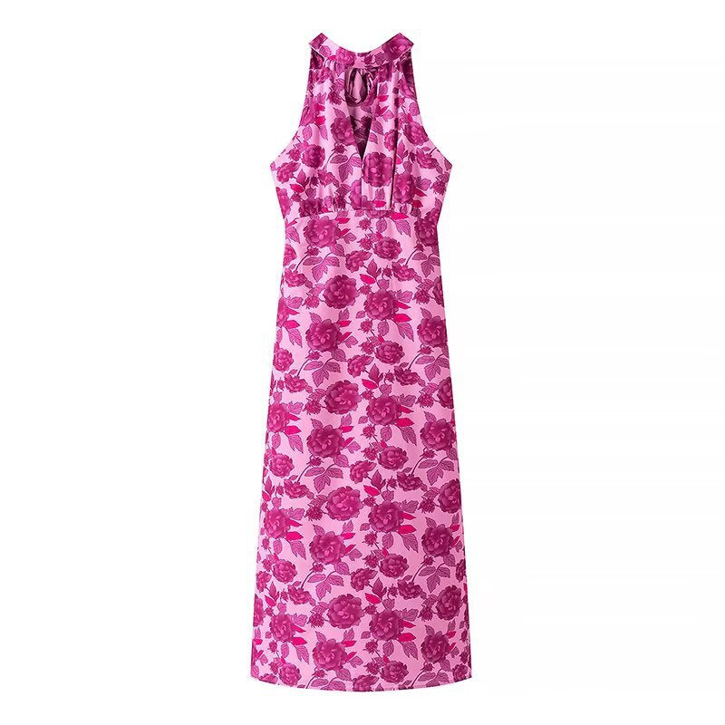 Damen Maxikleid im floralen Design mit elegantem Rückenausschnitt R&B