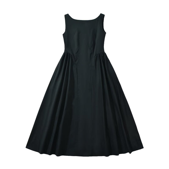 Damen Maxikleid mit elegantem, fließendem Schnitt und Rundhalsausschnitt R&B