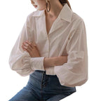 Damen Bluse mit voluminösen Ärmeln