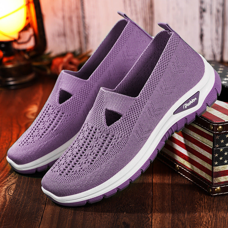 Damen Atmungsaktive Slip-On Freizeitschuhe