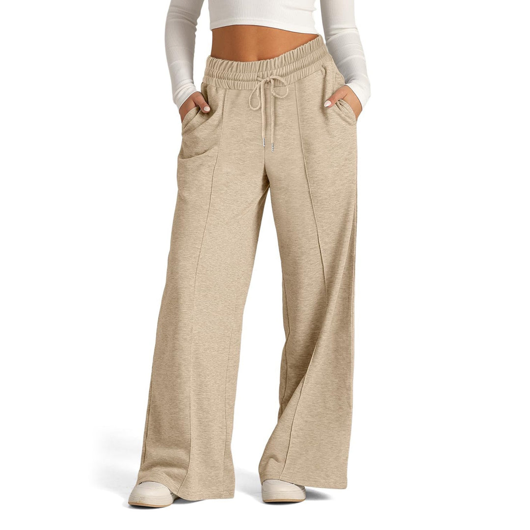 Damen Weit geschnittene Freizeithose mit elastischem Bund und praktischen Eingrifftaschen R&B