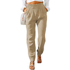 Damen Luftige Baumwollhose mit elastischem Bund und praktischen Taschen R&B