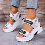 Damen Sportliche Keilsandalen mit verstellbarem Riemendesign R&B
