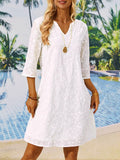 Damen Tunika-Kleid mit floralem Stickdesign R&B