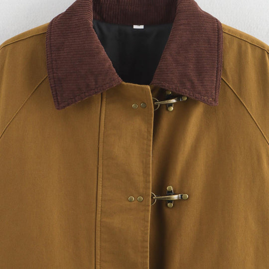 Damen Übergangsjacke mit praktischem Knopfverschluss und großen Taschen R&B