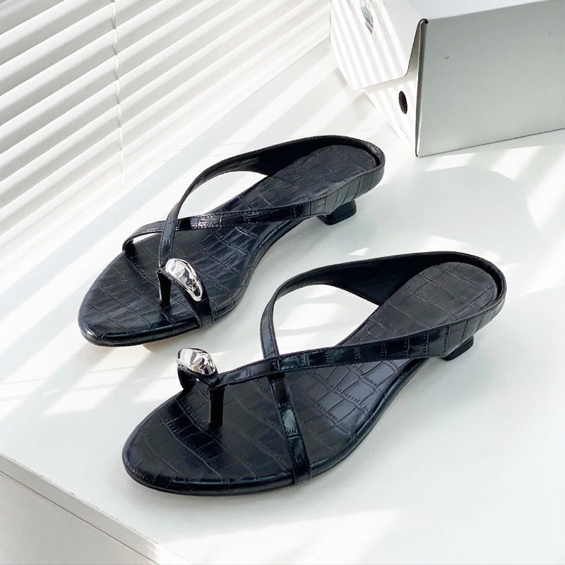 Damen Exklusive und modische Sandalen mit verziertem Riemen R&B