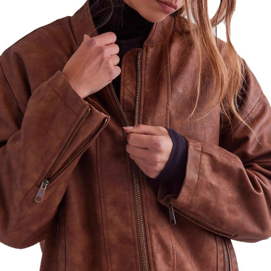 Damen Modische Echtjacke R&B