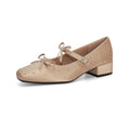 Damen Ballerinas mit dekorativen Schleifen und Strass-Applikationen