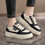 Damen modische Plateau-Sneaker mit zeitgemäßem Design und gepolsterter Sohle R&B