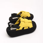 Damen modische Plateau-Sandalen mit elegantem Kreuzriemen und komfortablem Fußbett R&B