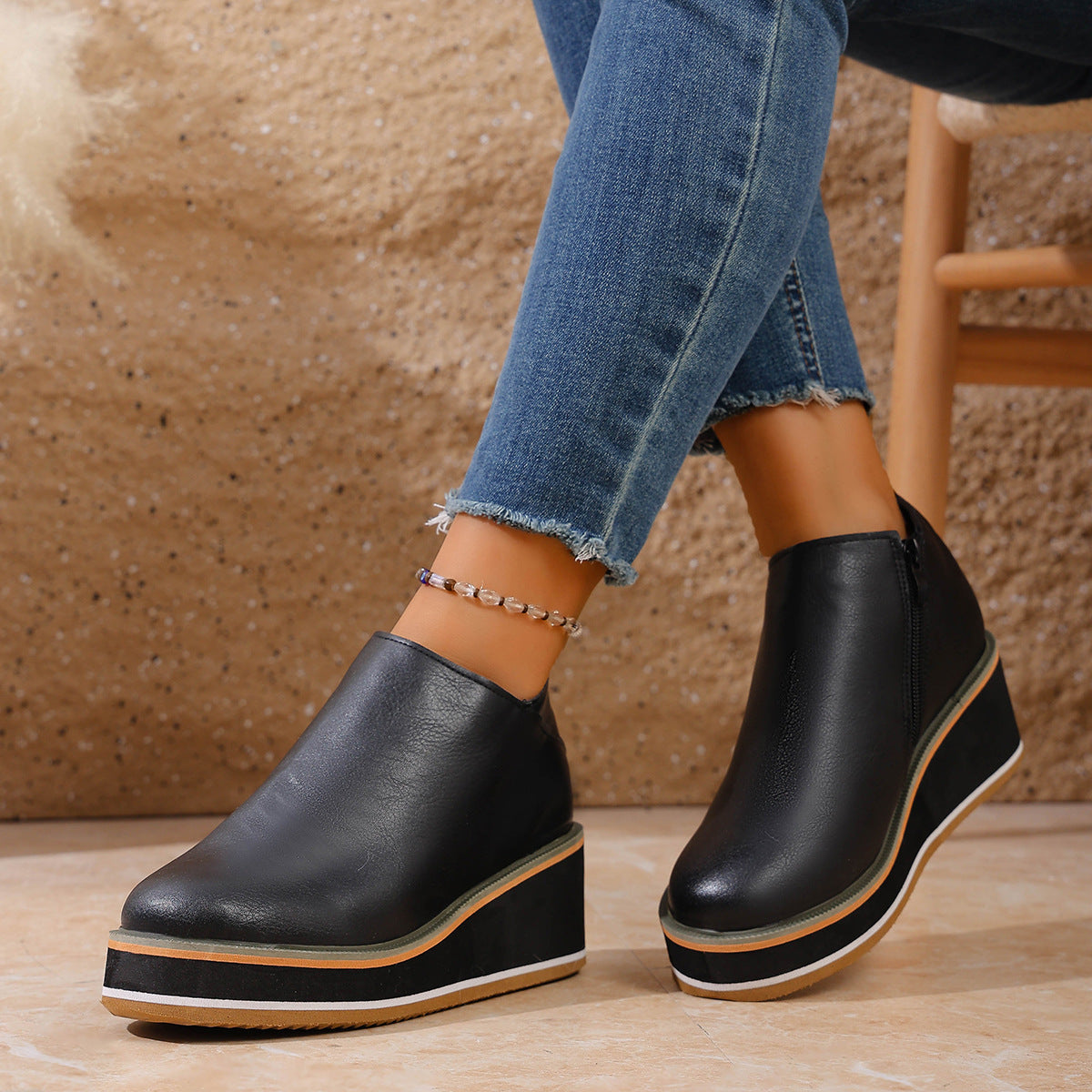 Damen Wedge-Sandaletten mit elegantem Absatz und rutschfester Sohle R&B