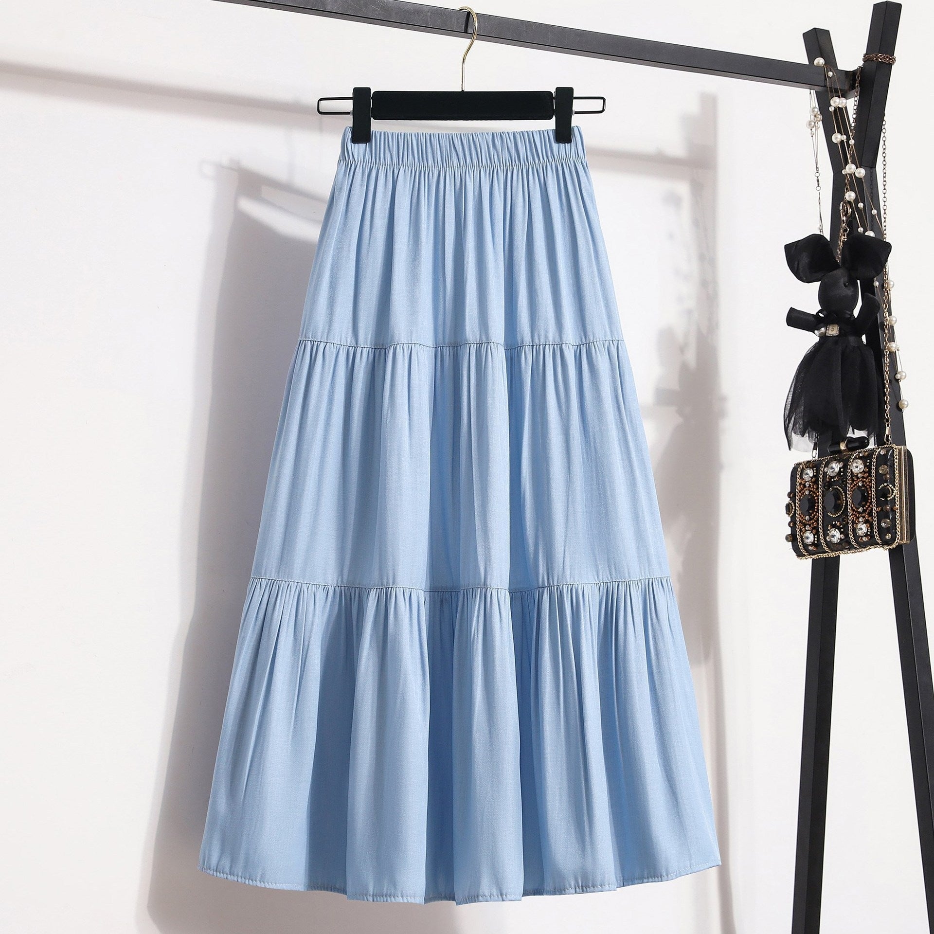 Damen Midi-Rock im lässigen Vintage-Stil R&B