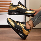 Damen Sportliche Sneaker mit Glitzeroberfläche und atmungsaktiver Innensohle