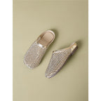 Damen elegante Mesh Clogs mit modischem Strassdesign R&B
