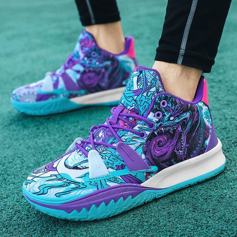 Damen Sportliche Basketball-Sneaker mit innovativem Print