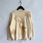 Damen Weihnachtspullover mit festlichem Rentierdesign und hochwertiger Strickqualität R&B