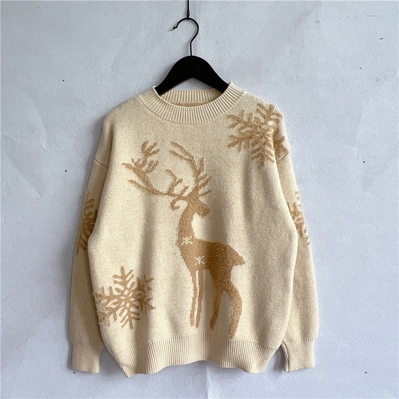 Damen Weihnachtspullover mit festlichem Rentierdesign und hochwertiger Strickqualität R&B