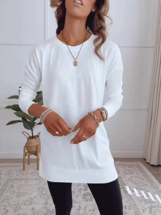 Damen Langarmshirt aus weichem, atmungsaktivem Material mit lässigem Schnitt Heidi-Mode