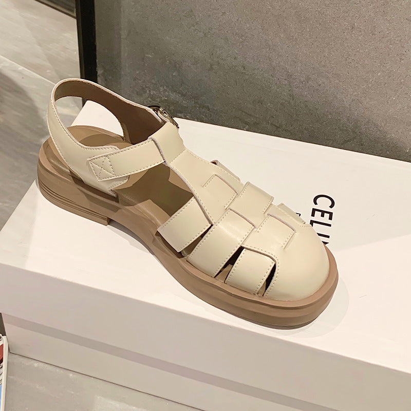 Damen Sandalen mit verstellbarem Riemen und rutschfester Sohle R&B