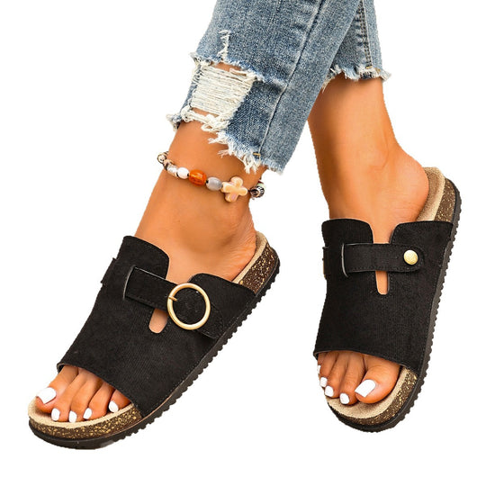Damen Clogs mit verstellbarem Schnallenverschluss und atmungsaktivem Obermaterial R&B