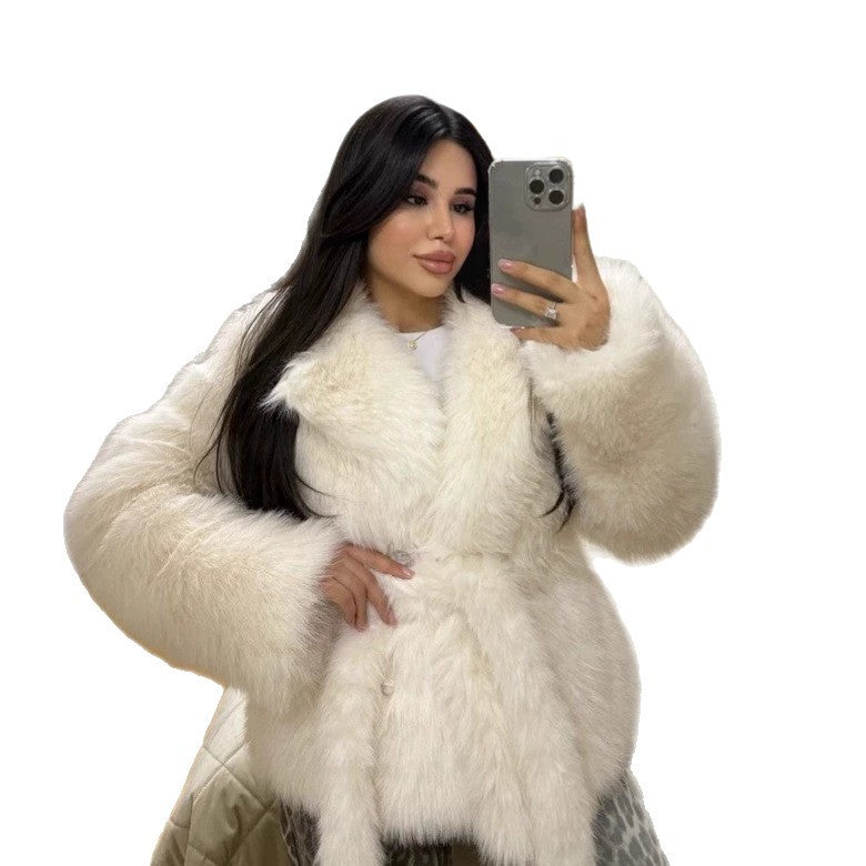 Damen Eleganter Trend-Faux-Fur-Bolero R&B