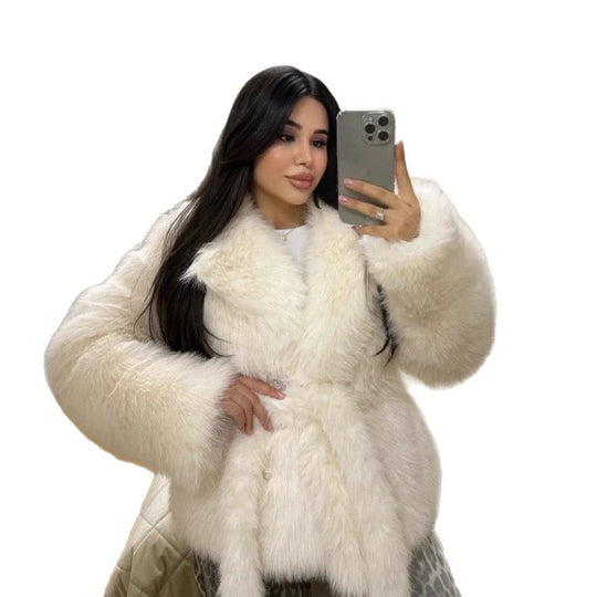 Damen Eleganter Trend-Faux-Fur-Bolero R&B