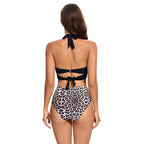 Damen Hochtailliertes Bikini-Set mit raffiniertem Oberteil R&B
