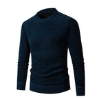 Herren Strickpullover mit strukturiertem Zopfmuster und hohem Kragen