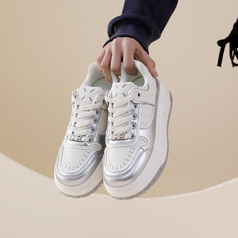 Damen modische Sneakers mit hohem Plateau und atmungsaktivem Design R&B