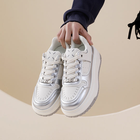 Damen modische Sneakers mit hohem Plateau und atmungsaktivem Design R&B