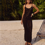 Damen elegantes Netz-Strandkleid R&B