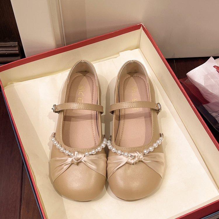 Damen Ballerinas mit Perlenakzent und verstellbarem Riemen R&B