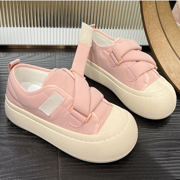Damen Sneakers mit hohem Plateau und praktischem Klettverschluss R&B