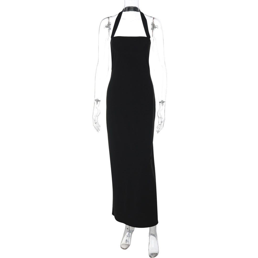 Damen Elegantes Maxikleid mit Halterneck und figurbetontem Schnitt R&B