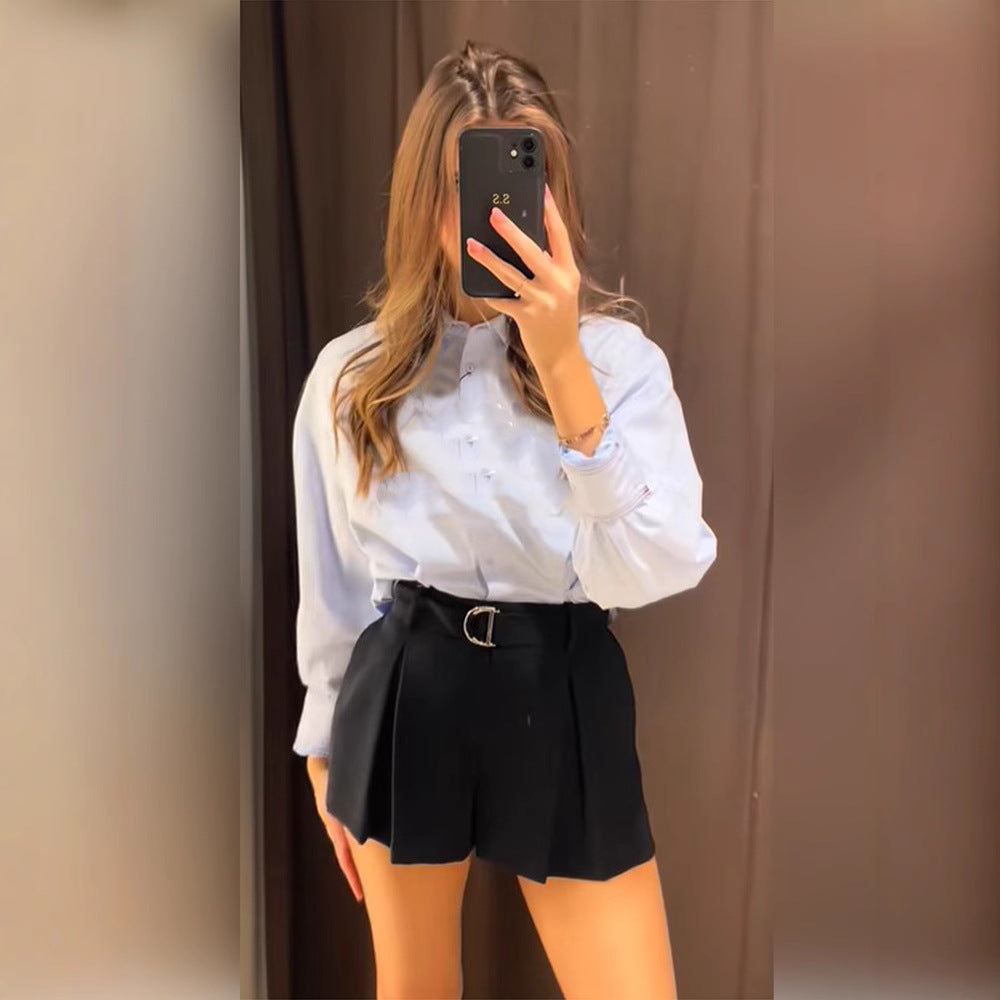 Damen Übergröße Bluse mit eleganter Schnür-Detail R&B