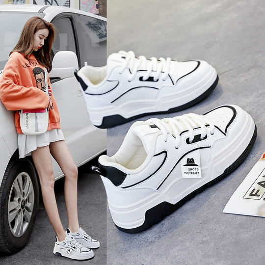 Damen sportliche Chunky Sneakers mit rutschfester Sohle und atmungsaktiver Struktur R&B