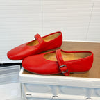 Damen Elegante Ballerinas mit modischem Riemen und komfortabler Innensohle R&B