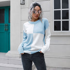 Damen Lässiger Pullover mit Blockstreifen-Design und bequemem Schnitt R&B