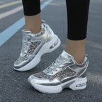 Damen Glitzernde Sneakers mit dämpfender Sohle
