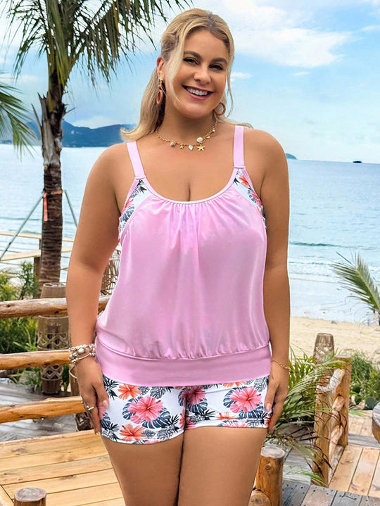 Damen Tankini-Set mit floralem Design und herausragendem Komfort R&B