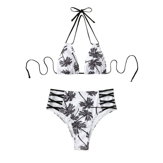 Damen Hochtaillierter Bikini mit trendigen Schnürdetails R&B