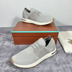 Damen Bequeme Slip-On Sneakers mit elastischer Strickoberfläche und dämpfender Sohle R&B