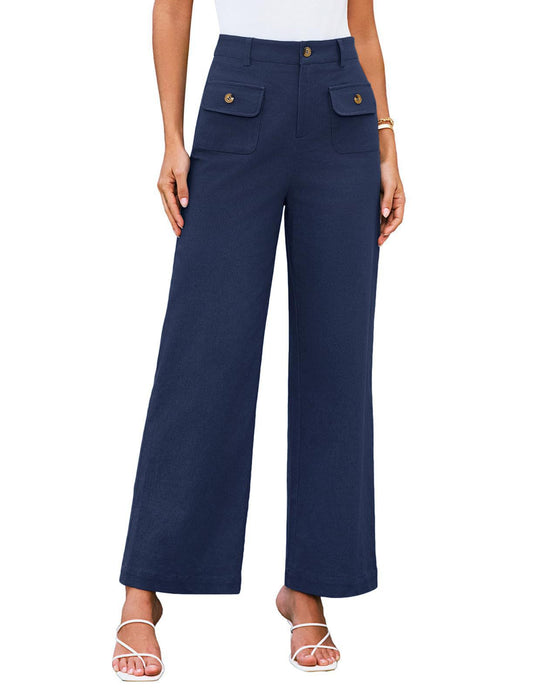 Damen weite Stoffhose mit praktischen Taschen R&B