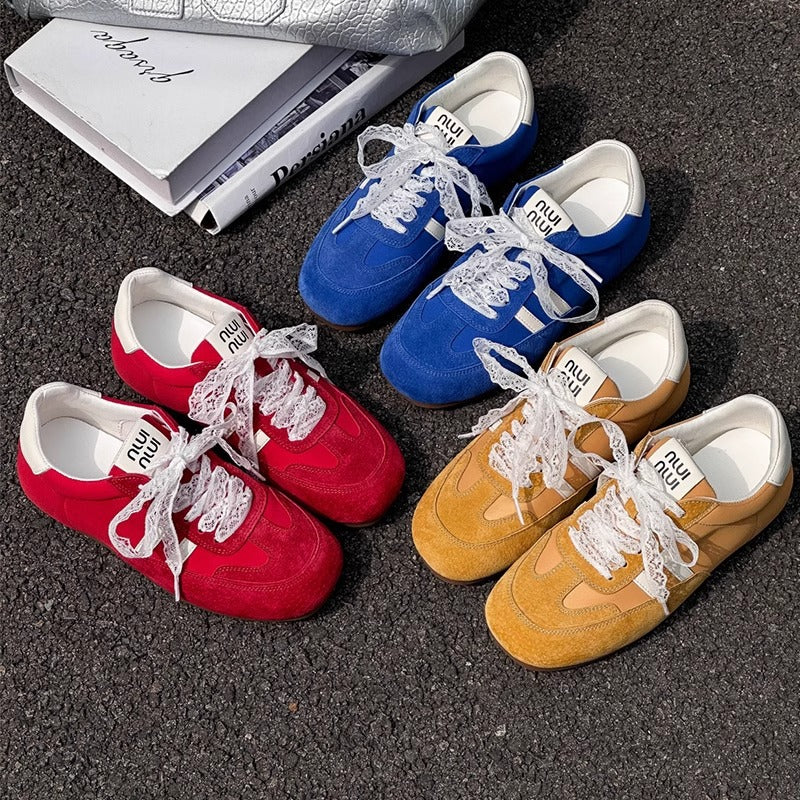 Damen modische Sneakers mit luxuriösem Obermaterial und rutschfester Sohle R&B