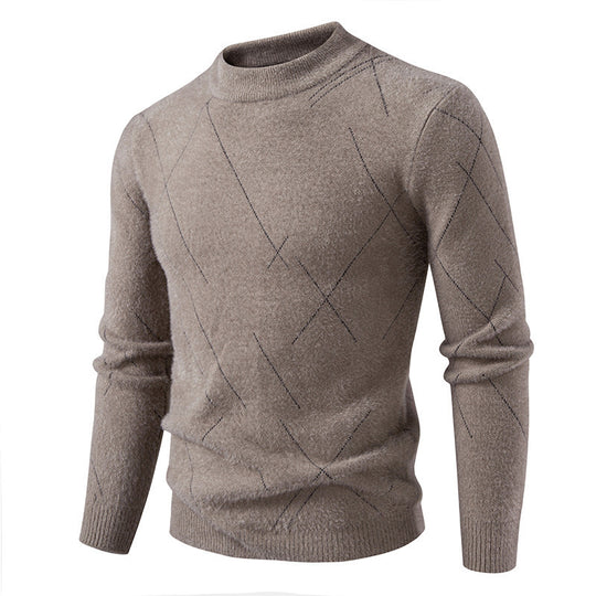 Herren Rollkragenpullover mit eleganter Struktur und feinem Material R&B