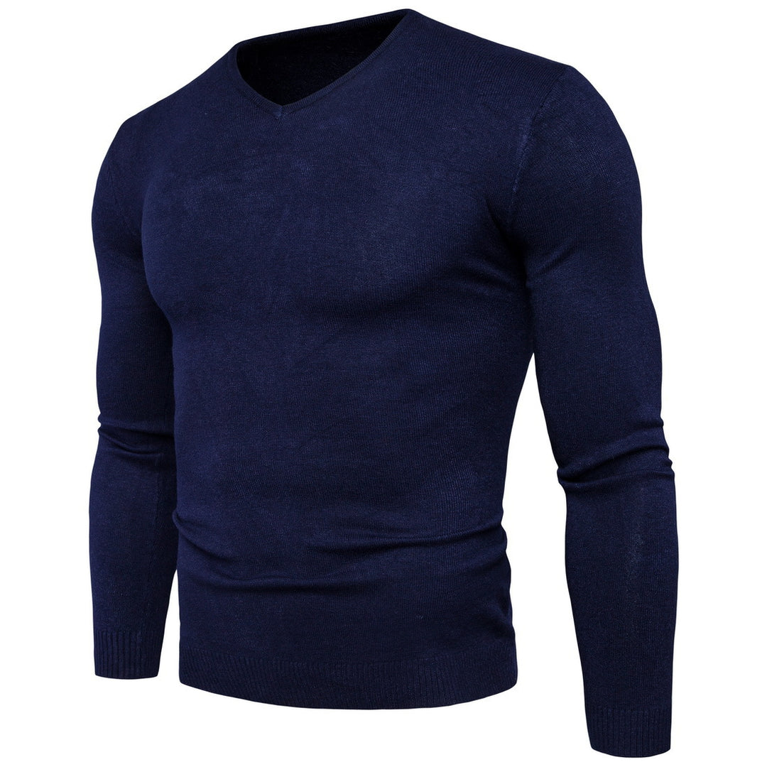 Herren feiner V-Ausschnitt Pullover aus hochwertiger Baumwolle R&B