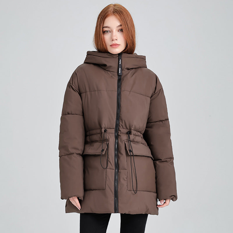 Damen isolierte Parkajacke mit verstellbarem Taillenzug und praktischen Taschen R&B
