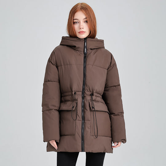 Damen isolierte Parkajacke mit verstellbarem Taillenzug und praktischen Taschen R&B