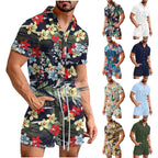 Herren Kurzoverall mit lR&Bhaftem Blumenmuster R&B