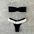 Damen Bandeau-Bikini mit Rüschendetails und elastischem Komfortbund R&B